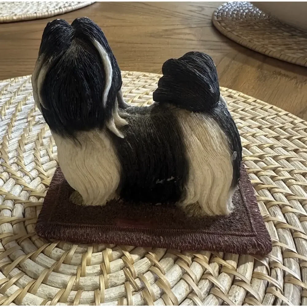 Sherratt & Simpson Shih Tzu Dog Figurine 89033 Black White Collectible Statue